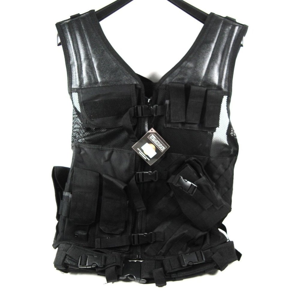 Tactical Vest 2XL Outdoor Ultra-Light Breathable Training Vest Adjustable for A
